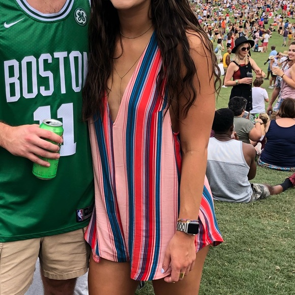 Indigo Child Striped Romper size Medium - Picture 2 of 5